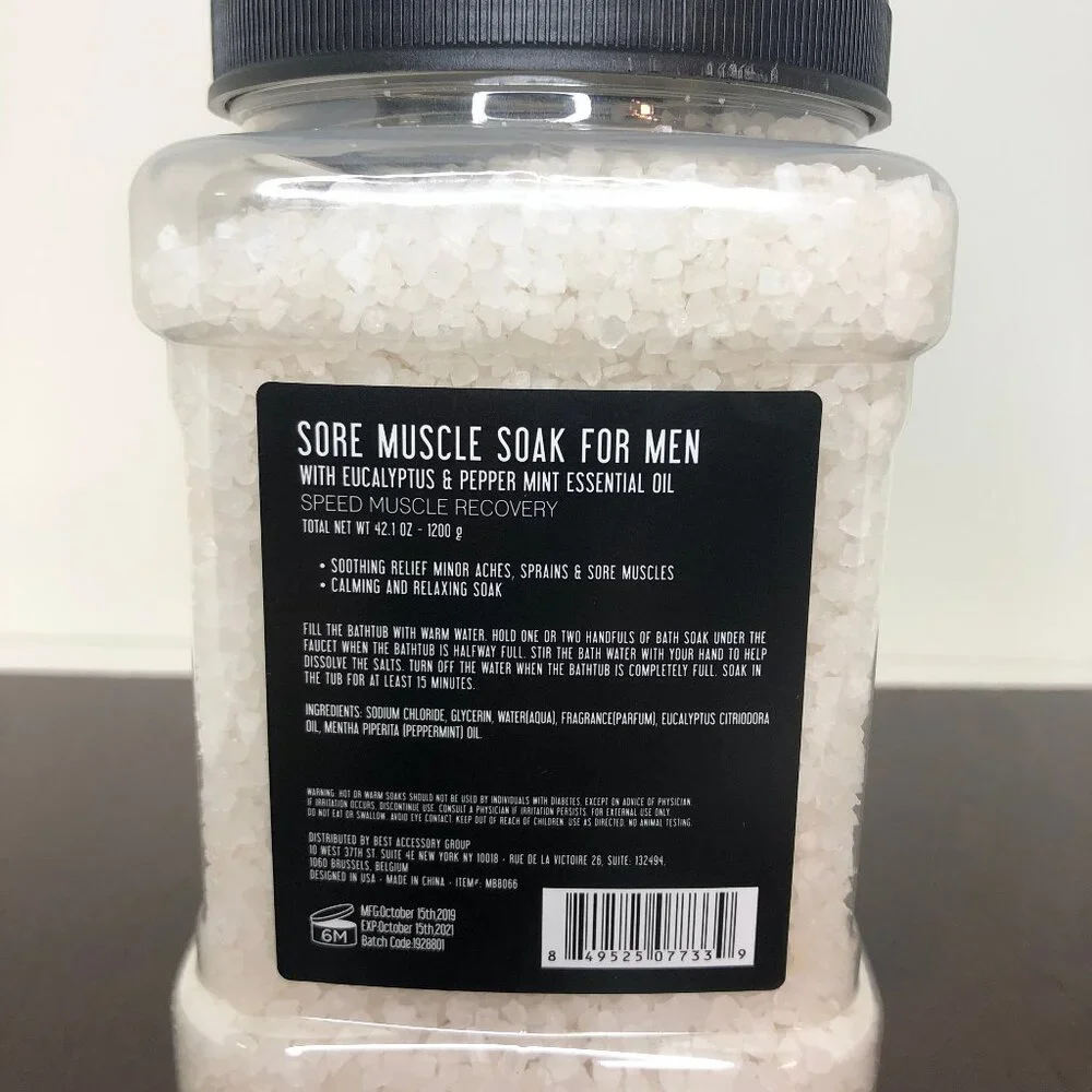 M. Black For Men Sore Muscle Soak with Eucalyptus and Peppermint Essential Oils